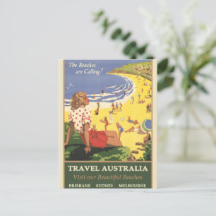 Australisches Vintage-Poster Postkarte