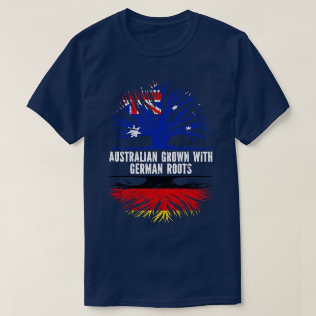 Australisches Wachstum mit deutscher Roots Austral T-Shirt (Design vorne)