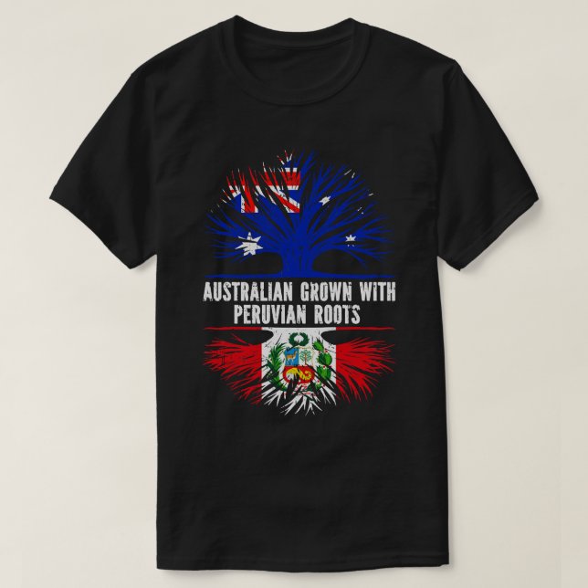 Australisches Wachstum mit peruanischen Wurzeln Au T-Shirt (Design vorne)