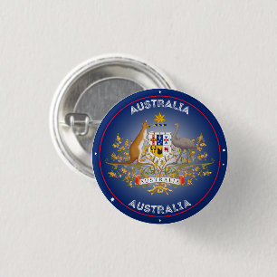 Australisches Wappen Kreisform Button