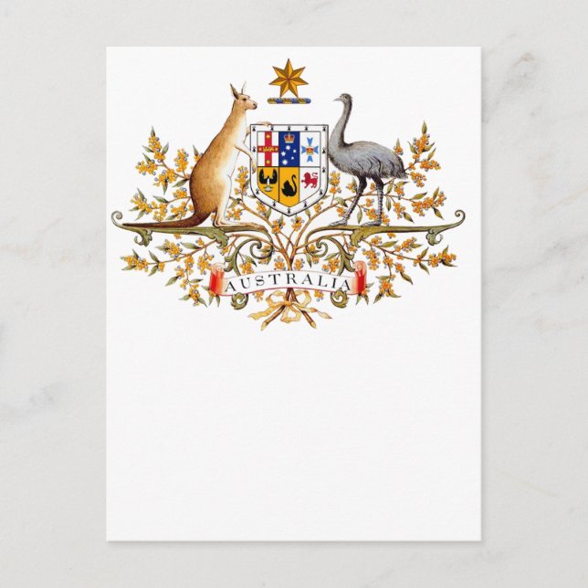 australisches Wappen Postkarte (Vorderseite)