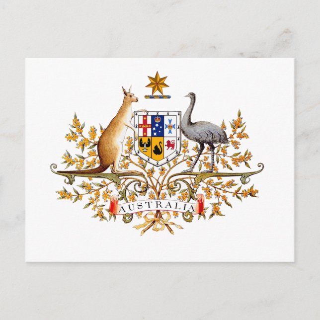 australisches Wappen Postkarte (Vorderseite)