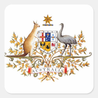 australisches Wappen Quadratischer Aufkleber