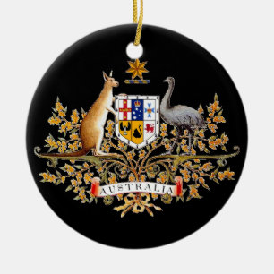 Australisches Wappen Weihnachtsbaum-Verzierung Keramik Ornament