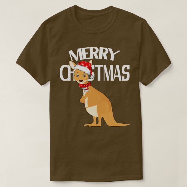 Australisches Weihnachtskangaroo T-Shirt (Design vorne)