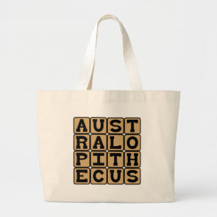 Australopithecus, ausgestorbene Gattung der Homini Jumbo Stoffbeutel