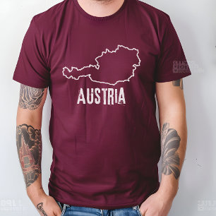 Austria Country Map Shirt Austrian Nation Kontur
