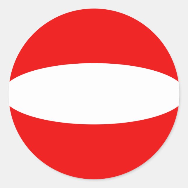 Austria Fisheye Flag Sticker (Vorderseite)