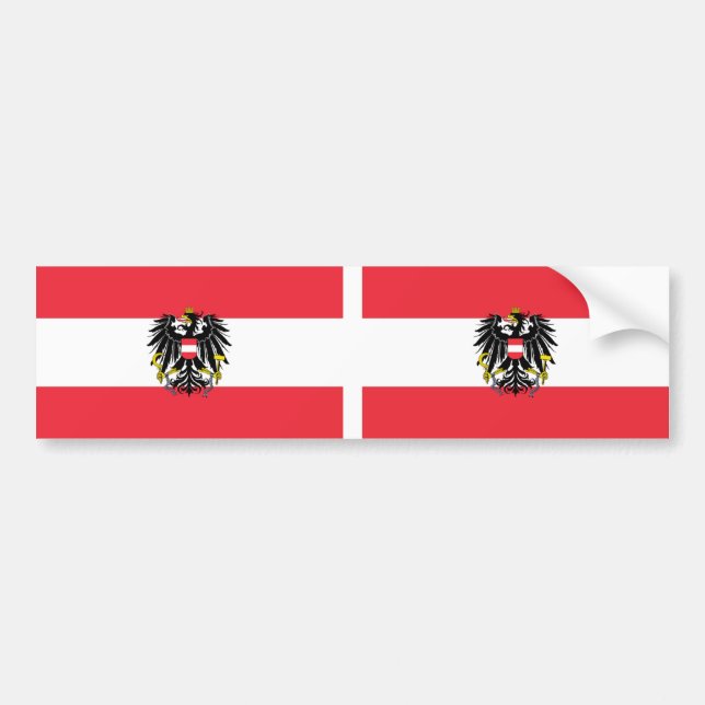 Austria Flag Autoaufkleber (Vorne)
