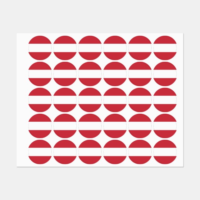 Austria flag etiketten (Blatt)