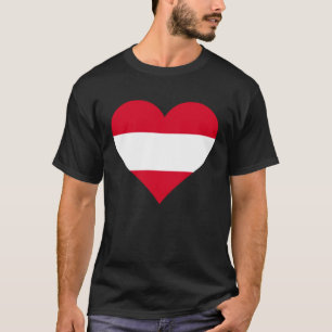Austria Flag Heart Austria Gönnt Liebe Austria Pul T-Shirt