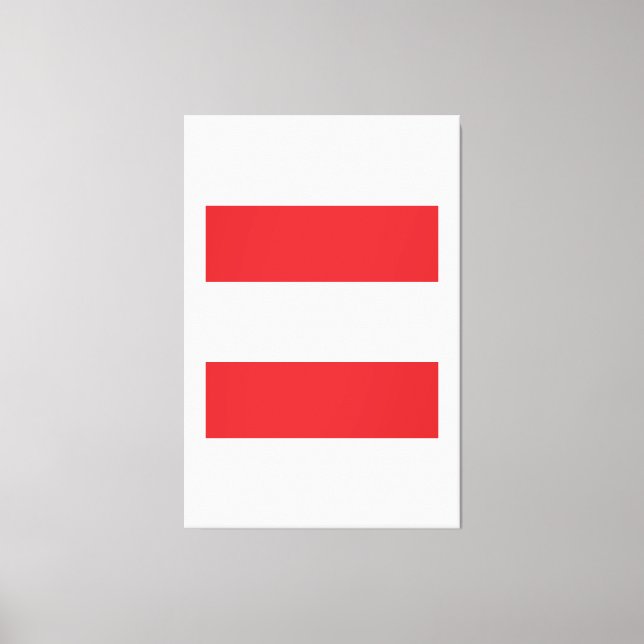 Austria Flag Logo Leinwanddruck (Vorderseite)