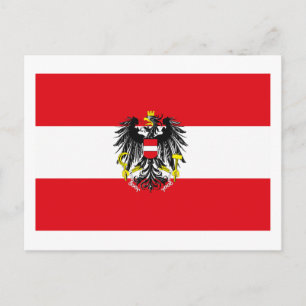 Austria Flag Postcard Postkarte