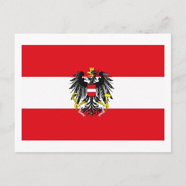 Austria Flag Postcard Postkarte (Vorderseite)