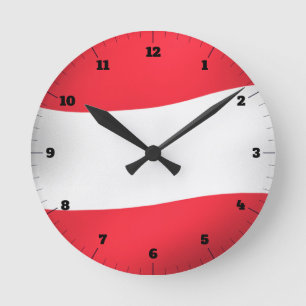 AUSTRIA FLAG RUNDE WANDUHR