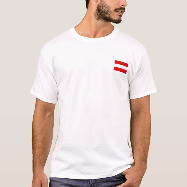 Austria Flag T-Shirt, Patriotic T-Shirts (Vorderseite)