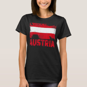Austria Flag Vintag beängstigende österreichische T-Shirt