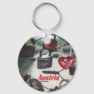 Austria Liebe Locks Bridge Salzburg Schlüsselanhänger