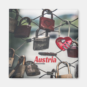 Austria Love Locks Bridge Salzburg Magnet