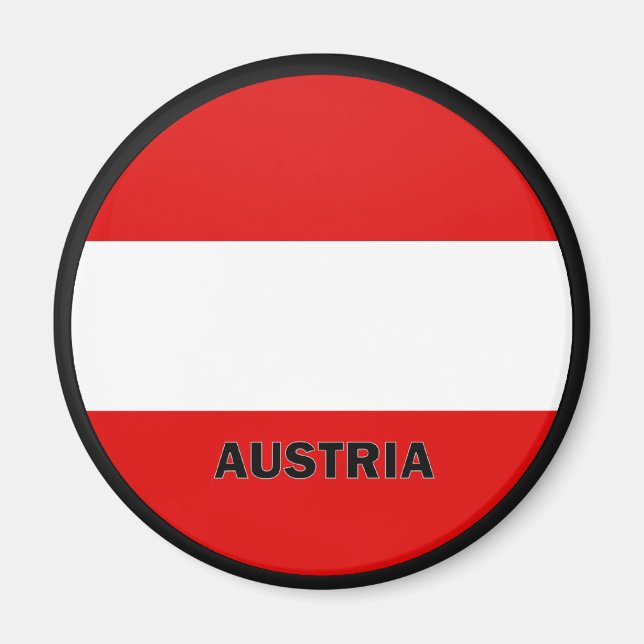 Austria Roundel Quality Flag Magnet (Vorne)