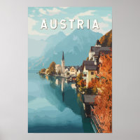 Austria Travel Art Vintag