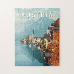 Austria Travel Art Vintag Puzzle