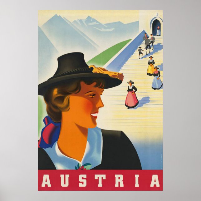 Austria Vintage Travel Poster (Vorne)