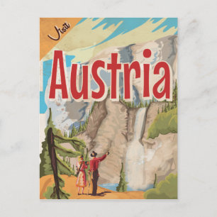 Austria Vintage Travel Poster Postkarte