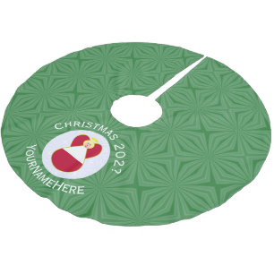 Austrian Angel Christmas Flag Personalisiert Polyester Weihnachtsbaumdecke