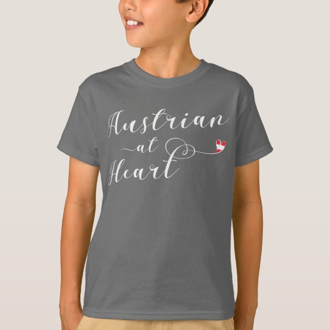 Austrian At Heart, I Liebe Österreich T-Shirt (Vorderseite)