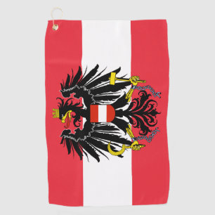Austrian Flag & Austria Golf / sport Golf Wien Golfhandtuch