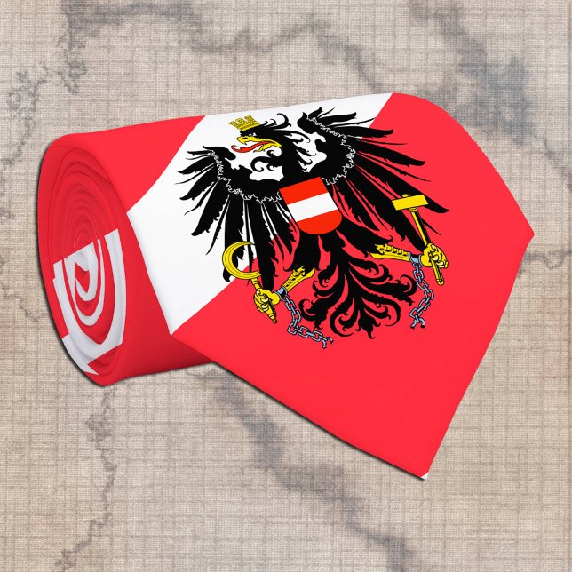 Austrian Flag & Austria travel, business /sports Krawatte (Von Creator hochgeladen)
