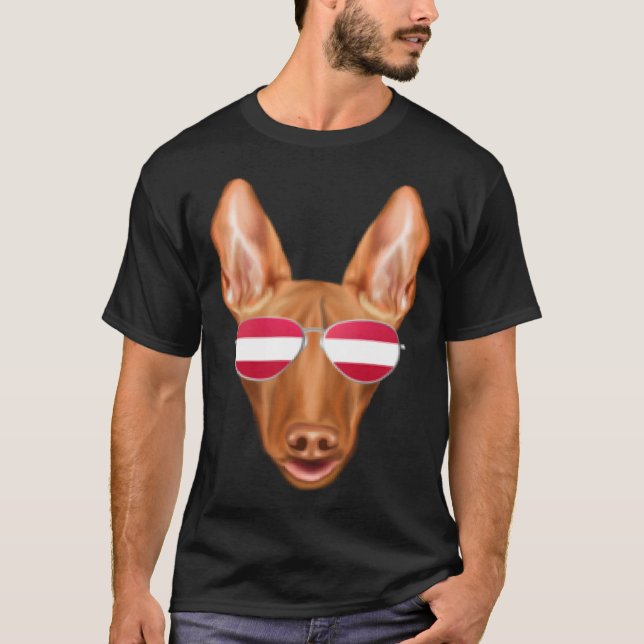 Austrian Flag Pharaoh Hound Dog Austria Pocket T-Shirt (Vorderseite)