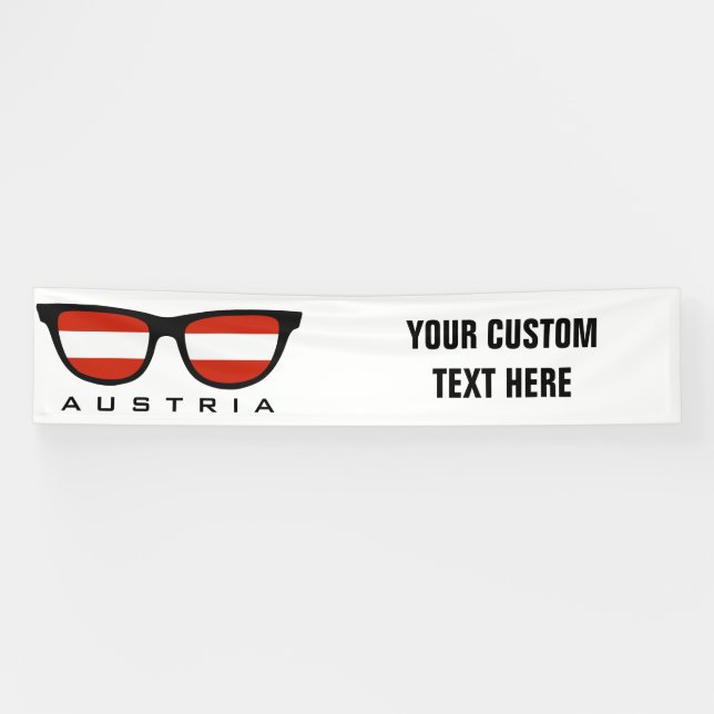 Austrian Shades benutzerdefinierte Text- und Farbb Banner (Horizontal)