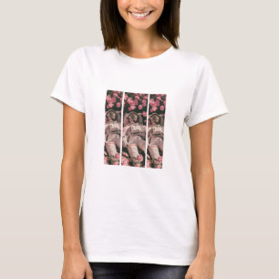 Austronut Pink Rose Blume T - Shirt - Cosmic Beaut