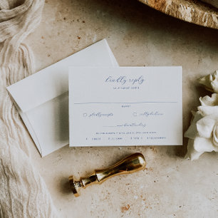 Auswahl an blauen Gerichten RSVP Karte