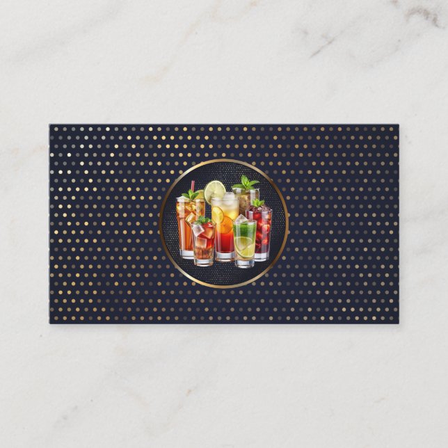 Auswahl an gemischten Getränken | Mixologie Visitenkarte (Vorderseite)