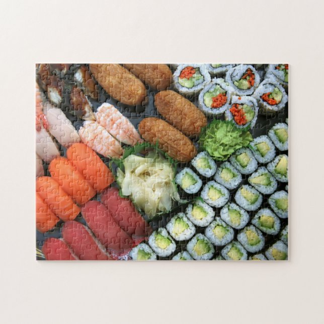 Auswahl an japanischen Sushi-Favoriten Puzzle (Horizontal)