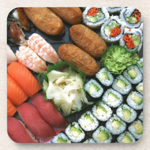 Auswahl an japanischen Sushi-Favoriten Untersetzer