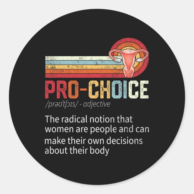 Auswahl Definition Feministisches Recht Funny Runder Aufkleber (Vorderseite)