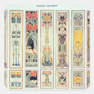 Auswahl der Paneeldesigns, Platte IX aus "Moderne" Quadratischer Aufkleber