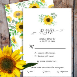 Auswahl der RSVP-Karte im Menü Aquarellblumen RSVP Karte