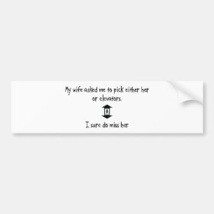 Auswahl-Ehefrau oder Aufzüge Autoaufkleber