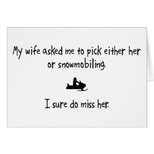 Auswahl-Ehefrau oder Snowmobiling