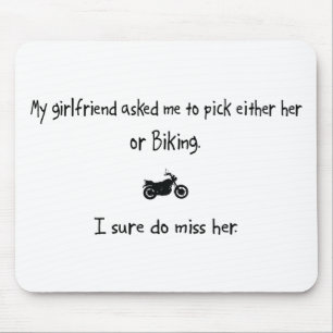 Auswahl-Freundin oder Radfahren Mousepad