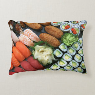 Auswahl japanischer Sushi-Favoriten Zierkissen