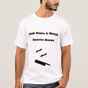 Auswahl-Spiel u. Uhr, empfangen Speck T-Shirt