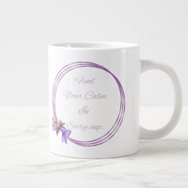 Auswahl und Gestaltung der blumengeschmückten Tass Jumbo-Tasse (Rechts)