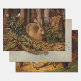 Auswahl von Waldtieren Geschenkpapier Set