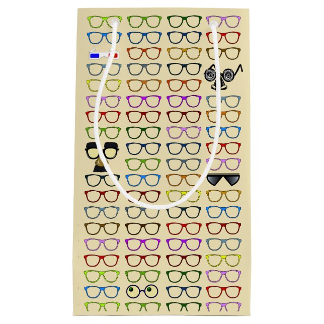 Auswahl- Whimsical Eyeglassmuster Kleine Geschenktüte (Vorderseite)